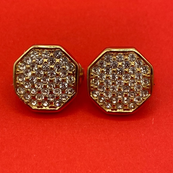 Vintage Christian Dior rhinestone earring clup on 1980-85 - Picture 1 of 6